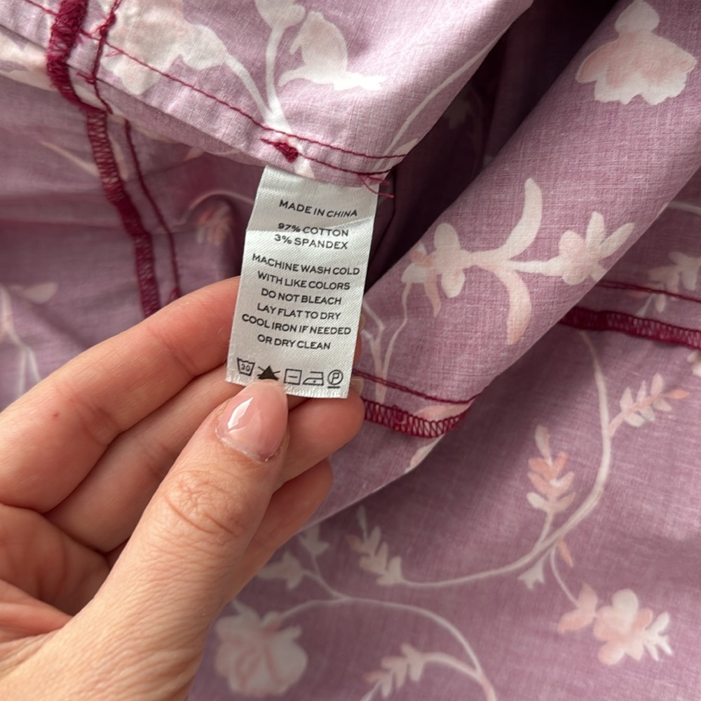 Hill House Nesli Nap Dress in Burgundy Botanical - Picture 5 of 6